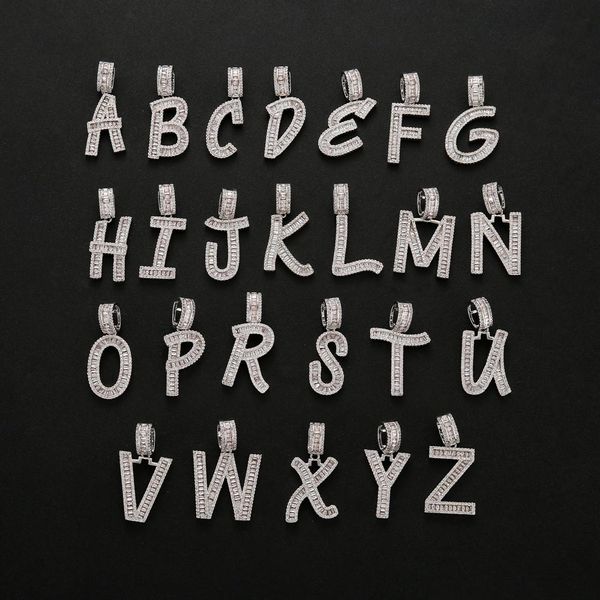 2022 new fashion gold color baguette letter pendant necklace initial letters iced out cubic zriconia hip hop jewelry, Silver
2022 new fashion gold color baguette letter pendant necklace initial letters iced out cubic zriconia hip hop jewelry, Silver