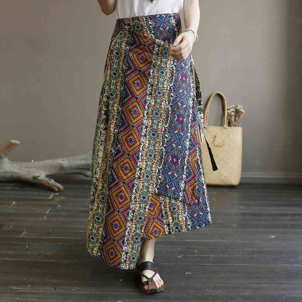 vintage print summer simple loose women skirt high waist lace up ankle length cotton linen floral skirts, Black
vintage print summer simple loose women skirt high waist lace up ankle length cotton linen floral skirts, Black