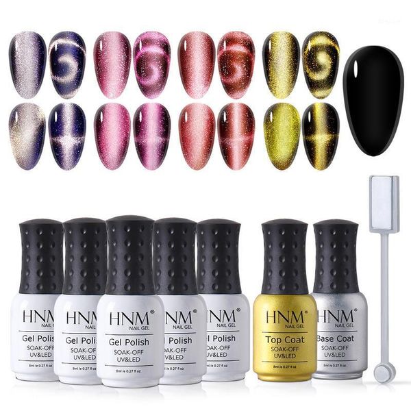 8ml 9d cat eye gel nail polish 5 color + base coat+magnet set soak off primer uv led black need1
8ml 9d cat eye gel nail polish 5 color + base coat+magnet set soak off primer uv led black need1