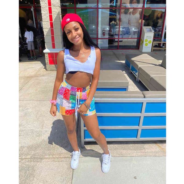 2021 summer new womens middle waist printed loose casual outdoor vacation shorts plus size, White;black
2021 summer new womens middle waist printed loose casual outdoor vacation shorts plus size, White;black