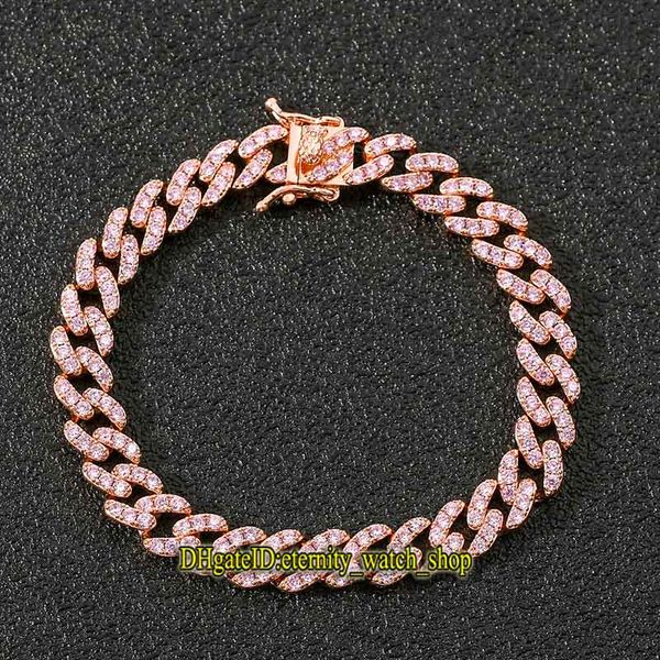 european and american hip hop bracelet 9mm single row pink cz-diamond bracelet hip hop cuban chain mens and women iced out diamond bracelet, Golden;silver
european and american hip hop bracelet 9mm single row pink cz-diamond bracelet hip hop cuban chain mens and women iced out diamond bracelet, Golden;silver
