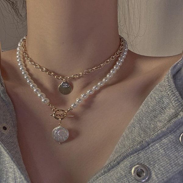 pendant necklaces find me retro alloy imitation pearl double with clavicle necklace for women jewelry accessories, Silver
pendant necklaces find me retro alloy imitation pearl double with clavicle necklace for women jewelry accessories, Silver