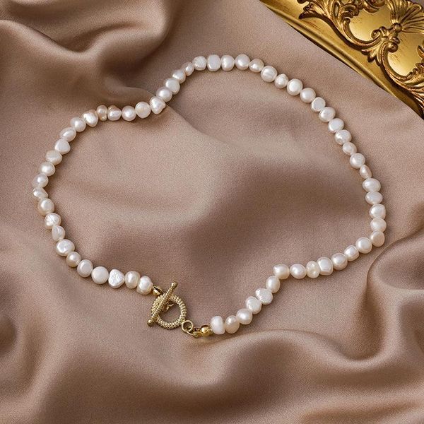 chokers baroque style simple fashion pearl necklace female jewelry korean temperament graceful women's accessories clavicle chain, Golden;silver
chokers baroque style simple fashion pearl necklace female jewelry korean temperament graceful women's accessories clavicle chain, Golden;silver