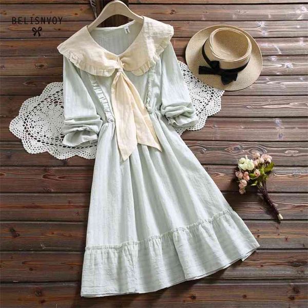 japanese mori girl loose solid color ruffles dresses peter pan collar bow lace up princess vestidos ulzzang kawaii 210520, Black;gray
japanese mori girl loose solid color ruffles dresses peter pan collar bow lace up princess vestidos ulzzang kawaii 210520, Black;gray