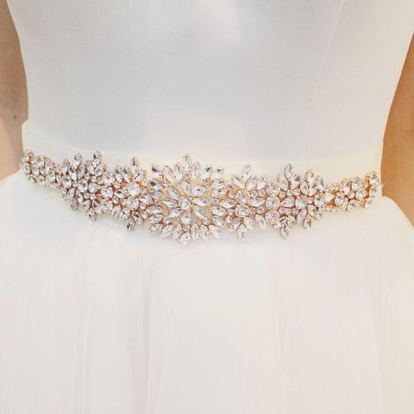 wedding sashes slbridal rose gold crystal belt satin rhinestones evening prom dress bridal ribbon sash women accessories, White
wedding sashes slbridal rose gold crystal belt satin rhinestones evening prom dress bridal ribbon sash women accessories, White