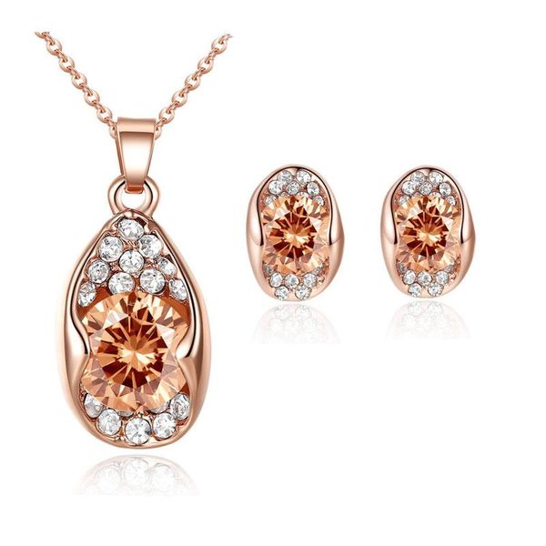 earrings & necklace ociki cubic zirconia rose gold color cz yellow crystal and jewelry set for women girls gift drop, Silver
earrings & necklace ociki cubic zirconia rose gold color cz yellow crystal and jewelry set for women girls gift drop, Silver