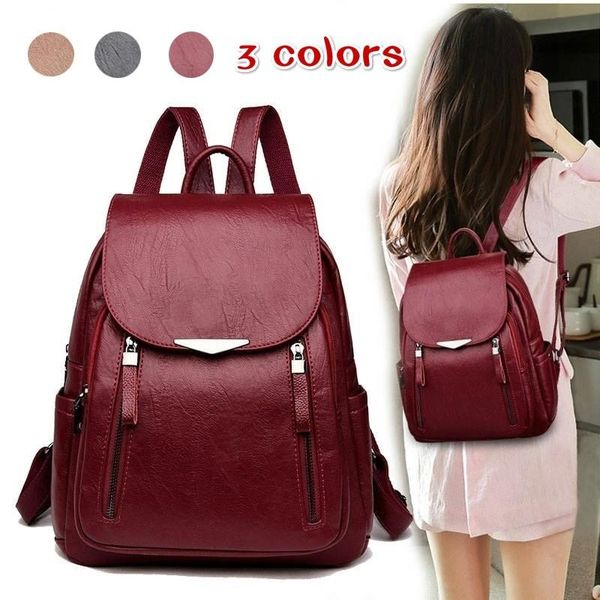 outdoor bags large capacity casual backpack female student bookbag double zipper shoulder bag leather women's
outdoor bags large capacity casual backpack female student bookbag double zipper shoulder bag leather women's