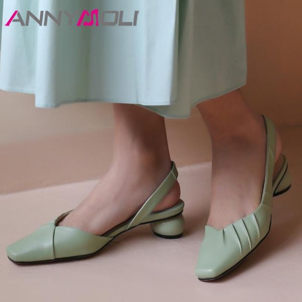 dress shoes annymoli natural genuine leather woman slingbacks low heels pleated round heel pumps square toe ladies footwear green 39, Black
dress shoes annymoli natural genuine leather woman slingbacks low heels pleated round heel pumps square toe ladies footwear green 39, Black