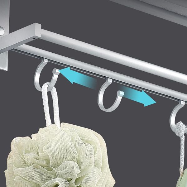 towel racks double layer alumimum foldable bathroom rack holder wall mounted storage hanger kitchen el shelf with 5 hooks
towel racks double layer alumimum foldable bathroom rack holder wall mounted storage hanger kitchen el shelf with 5 hooks