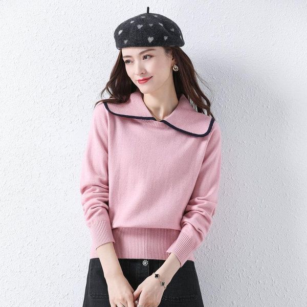 women's sweaters women pink black pullover peter striped hem pan collar soft warm cozy knitted plain jersey girls ripple knitwear, White;black
women's sweaters women pink black pullover peter striped hem pan collar soft warm cozy knitted plain jersey girls ripple knitwear, White;black