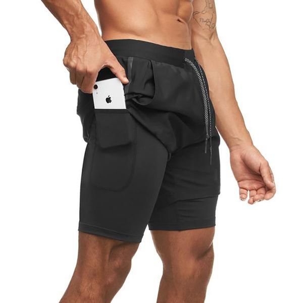 men's shorts sports summer night laser + reflective running 2-in-1 double-layer quick-dry fitness, White;black
men's shorts sports summer night laser + reflective running 2-in-1 double-layer quick-dry fitness, White;black