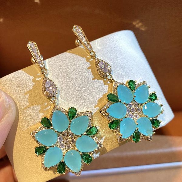 dangle & chandelier color blue lvzuan flower long mori temperament to make round face thin-looked trendy candy white elegant stud earring, Silver
dangle & chandelier color blue lvzuan flower long mori temperament to make round face thin-looked trendy candy white elegant stud earring, Silver
