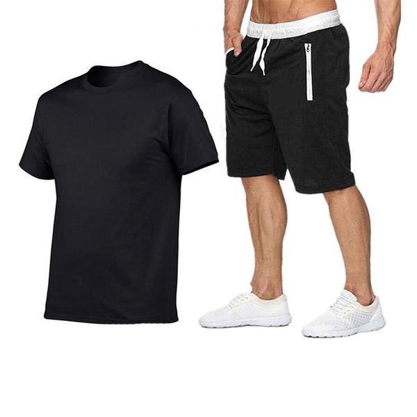 men's tracksuits summer sportswear brand short-sleeved t-shirt shorts suit fashion casual two-piece sports, Gray
men's tracksuits summer sportswear brand short-sleeved t-shirt shorts suit fashion casual two-piece sports, Gray