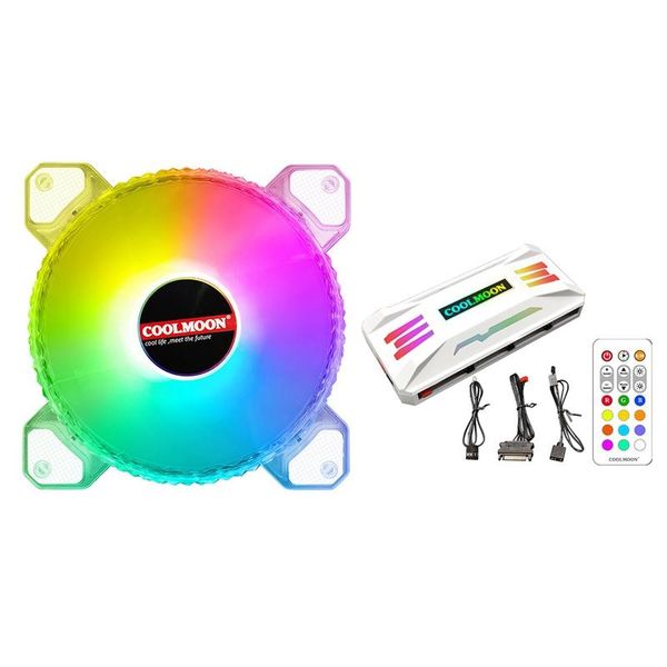 fans & coolings coolmoon computer case fan 12cm silent pwm intelligent temperature control shenguang synchronous + p-argb controller
fans & coolings coolmoon computer case fan 12cm silent pwm intelligent temperature control shenguang synchronous + p-argb controller