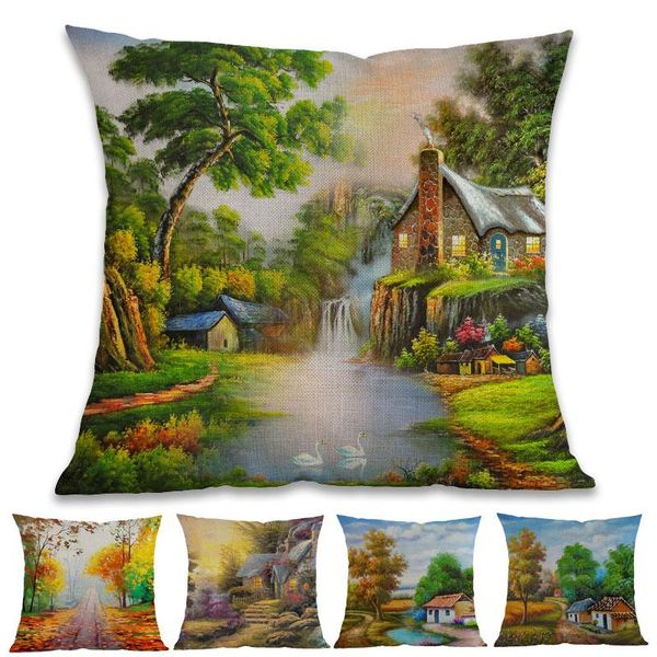 oil painting style beautiful rural paradise landscape linen throw pillow case home gallery el sofa decoration cushion cover cushion/decorati
oil painting style beautiful rural paradise landscape linen throw pillow case home gallery el sofa decoration cushion cover cushion/decorati