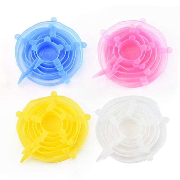 kitchen storage & organization 6pcs/set reusable silicone cover household universal lids for cookware bowl pot fruit stretch
kitchen storage & organization 6pcs/set reusable silicone cover household universal lids for cookware bowl pot fruit stretch