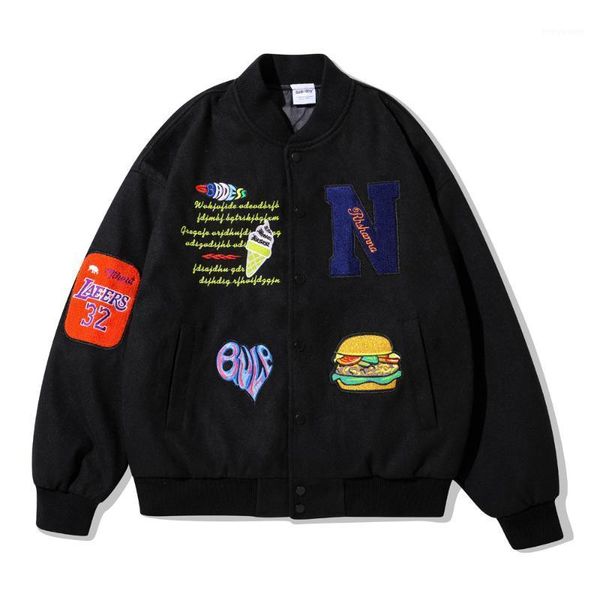 men's jackets cartoon funny embroidered baseball suit bf european american fashion brand loose stand collar jacket trend couple, Black;brown
men's jackets cartoon funny embroidered baseball suit bf european american fashion brand loose stand collar jacket trend couple, Black;brown