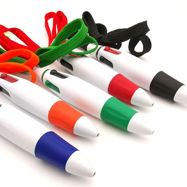 creative plastic lanyard four color ballpoint pen multicolor office supplies wholesale pens, Blue;orange
creative plastic lanyard four color ballpoint pen multicolor office supplies wholesale pens, Blue;orange