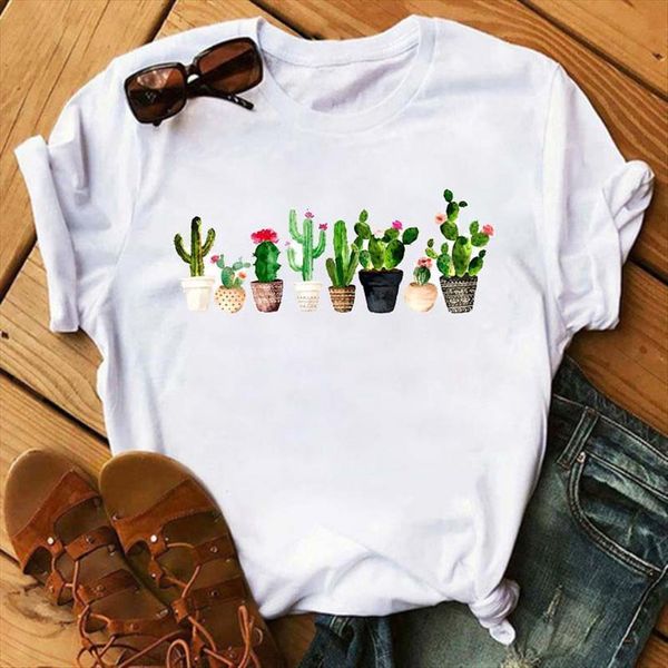 maycaur cactus printed funny short women t shirts sleeves streetwear kawaii female clothes fashion o neck tee, White
maycaur cactus printed funny short women t shirts sleeves streetwear kawaii female clothes fashion o neck tee, White