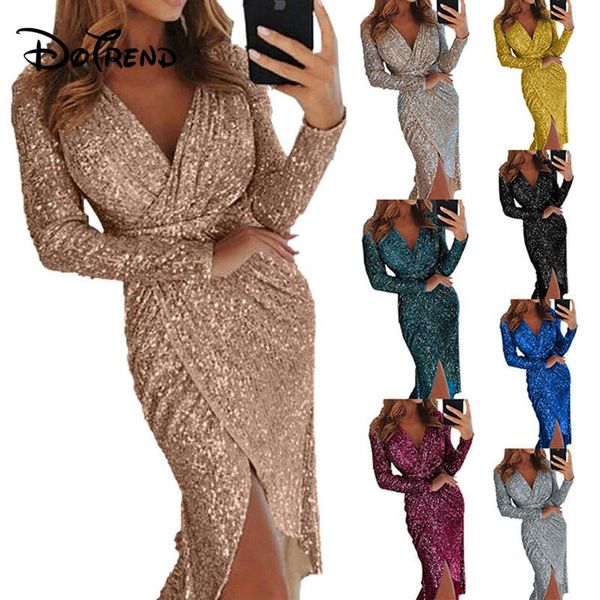 casual dresses 8 colors v-neck high slit party dress women glitter sequined asymmetrical bodycon long sleeve plus size vestidos, Black;gray
casual dresses 8 colors v-neck high slit party dress women glitter sequined asymmetrical bodycon long sleeve plus size vestidos, Black;gray