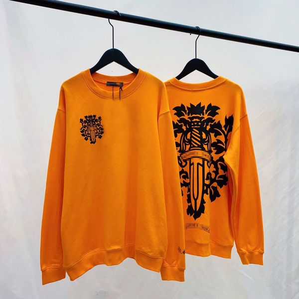 chao brand kro 21fw orange sword totem round neck sweater ch dark wind sanskrit long sleeve t, Black
chao brand kro 21fw orange sword totem round neck sweater ch dark wind sanskrit long sleeve t, Black