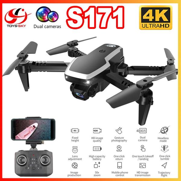 drones s171 mini rc drone with dual camera 4k hd wifi fpv wide angle optical flow professional foldable helicopter quadrocopter boy toy
drones s171 mini rc drone with dual camera 4k hd wifi fpv wide angle optical flow professional foldable helicopter quadrocopter boy toy