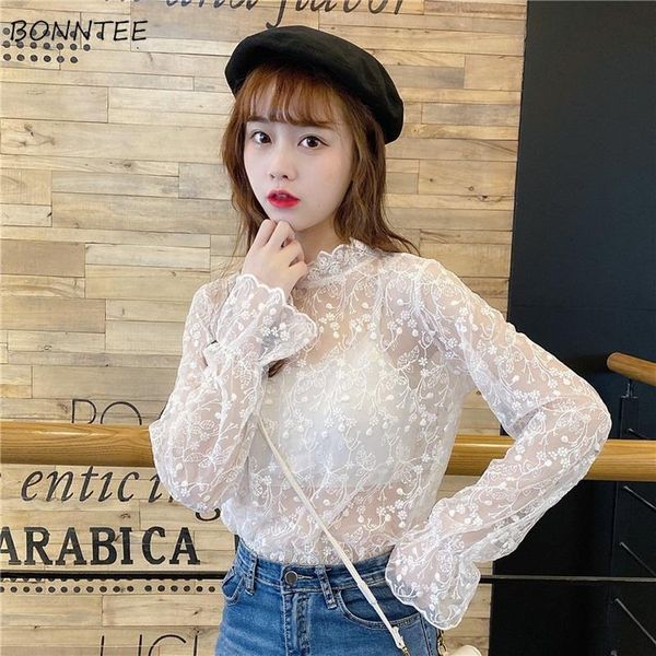 women's blouses & shirts blouse women flare sleeve lace spring female fashion long hollow out casual vintage all-match simple chic, White
women's blouses & shirts blouse women flare sleeve lace spring female fashion long hollow out casual vintage all-match simple chic, White