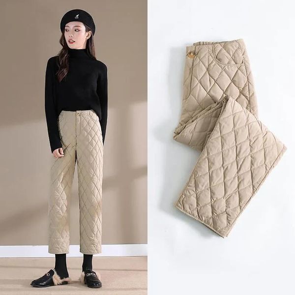women's pants & capris light down trousers for women winter plush clothes thickened high waist warm straight cotton p3 435, Black;white
women's pants & capris light down trousers for women winter plush clothes thickened high waist warm straight cotton p3 435, Black;white