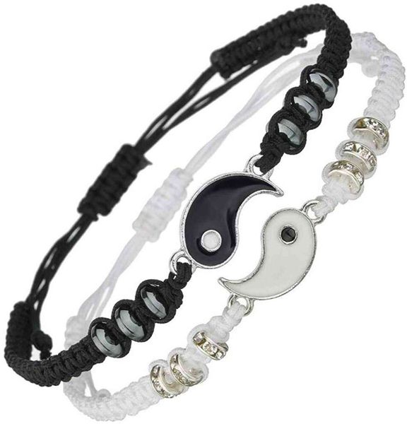 tai chi yin yang couple bracelets alloy pendant adjustable braid chain bracelet necklace matching lover necklaces, Golden;silver
tai chi yin yang couple bracelets alloy pendant adjustable braid chain bracelet necklace matching lover necklaces, Golden;silver