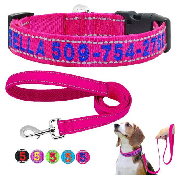 custom dog collar leash personalized embroidered nylon collars lead reflective pet puppy name number adjustable & leashes
custom dog collar leash personalized embroidered nylon collars lead reflective pet puppy name number adjustable & leashes