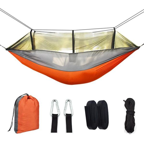 1-2 hunting sleeping swing person portable outdoor camping hammock with mosquito net high strength parachute fabric hanging bed camp furnitu
1-2 hunting sleeping swing person portable outdoor camping hammock with mosquito net high strength parachute fabric hanging bed camp furnitu