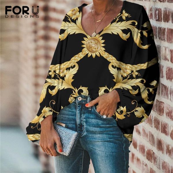 women's blouses & shirts forudesigns loose oversized women europen golden floral print black long sleeve v-neck fashion woman 2021, White
women's blouses & shirts forudesigns loose oversized women europen golden floral print black long sleeve v-neck fashion woman 2021, White