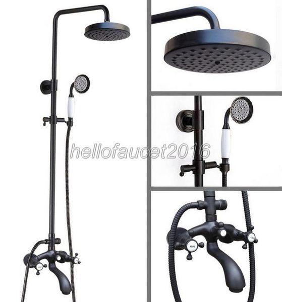 classic black oil rubbed bronze wall mounted rainfall bathroom shower mixer faucet set with dual handle bathtub taps lhg118 sets
classic black oil rubbed bronze wall mounted rainfall bathroom shower mixer faucet set with dual handle bathtub taps lhg118 sets