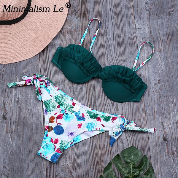 women push up swimwear solid ruffle bikini set print high cut bathing suit beachwear bandage bikinis brazilian swimsuit biquiniing
women push up swimwear solid ruffle bikini set print high cut bathing suit beachwear bandage bikinis brazilian swimsuit biquiniing