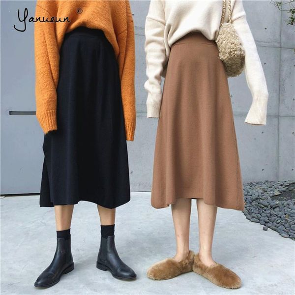 skirts yanueun autumn winter women's pleated slit knitted a line elegant ladies casual fashion high waist female classic skirt, Black
skirts yanueun autumn winter women's pleated slit knitted a line elegant ladies casual fashion high waist female classic skirt, Black