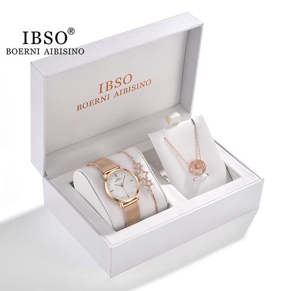 wristwatches ibso women watch gift set crystal design bracelet necklace, Slivery;brown
wristwatches ibso women watch gift set crystal design bracelet necklace, Slivery;brown