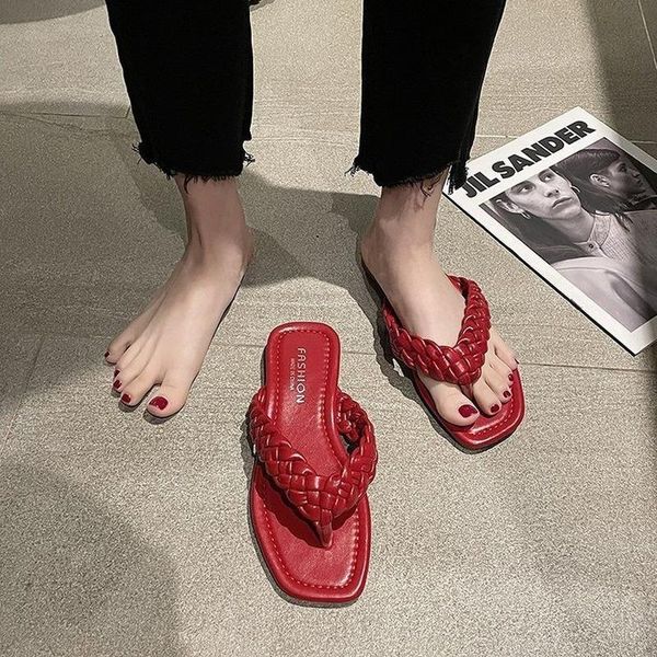 slippers all-match women's 2021 summer woven flat casual comfortable fashion sandals flip flops, Black
slippers all-match women's 2021 summer woven flat casual comfortable fashion sandals flip flops, Black