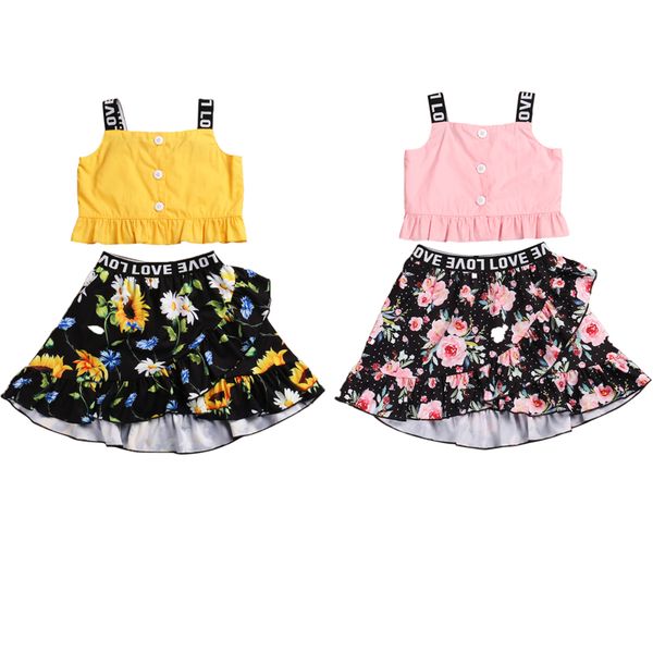 1-5y summer infant baby girls clothes sets letter floral print sleeveless vest +ruffles a-line skirts, White
1-5y summer infant baby girls clothes sets letter floral print sleeveless vest +ruffles a-line skirts, White