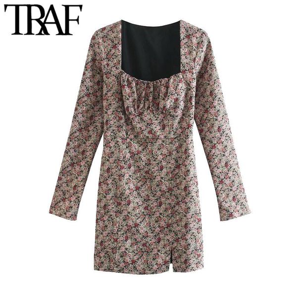 women chic fashion floral print pleated mini dress vintage square collar side zipper female dresses vestidos mujer casual, Black;gray
women chic fashion floral print pleated mini dress vintage square collar side zipper female dresses vestidos mujer casual, Black;gray