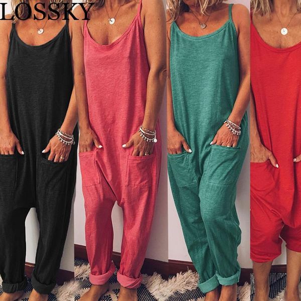 women's jumpsuits & rompers casual loose solid strap jumpsuit sleeveless pocket women summer korean style fashion playsuits bodysuit, Black;white
women's jumpsuits & rompers casual loose solid strap jumpsuit sleeveless pocket women summer korean style fashion playsuits bodysuit, Black;white