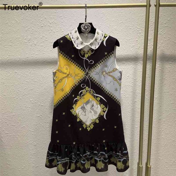truevoker women high street designer dress lady peter pan collar diamond print tank robe mujer festa vestido 210602, Black;gray
truevoker women high street designer dress lady peter pan collar diamond print tank robe mujer festa vestido 210602, Black;gray