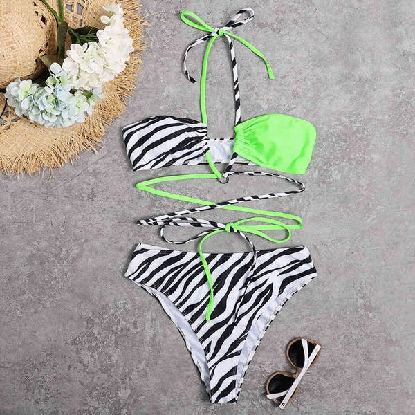 zebra print bandeau bikini swimsuit female swimwear women high waisted set neon green bather bathing suit swim 210520, White;black
zebra print bandeau bikini swimsuit female swimwear women high waisted set neon green bather bathing suit swim 210520, White;black