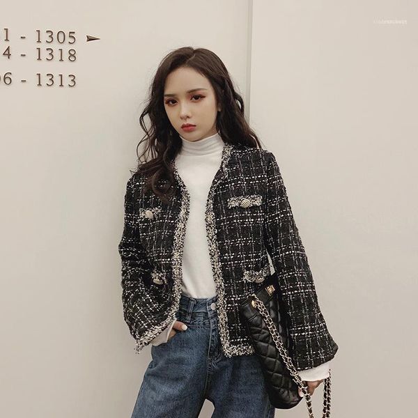 women's jackets short woolen coat female 2021 autumn and winter jacket women elegant ladies rough tweed small fragrance suit cardigan w, Black;brown
women's jackets short woolen coat female 2021 autumn and winter jacket women elegant ladies rough tweed small fragrance suit cardigan w, Black;brown