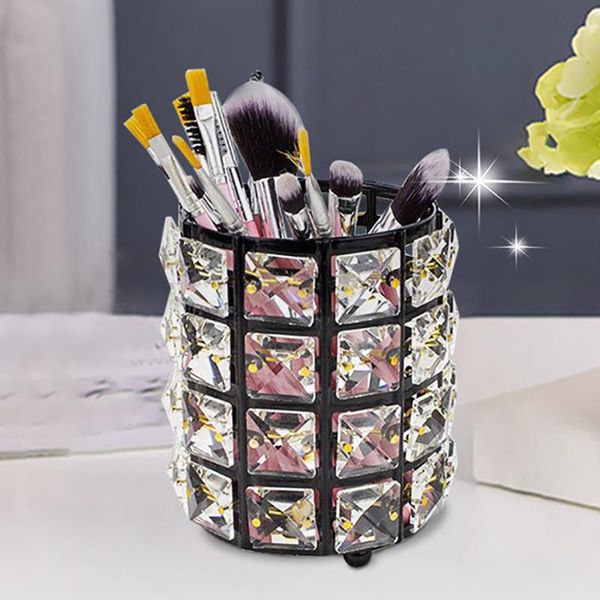 luxury crystal glass pen holder makeup brush storage tube desk bedroom home metal decoration geometry boxes & bins
luxury crystal glass pen holder makeup brush storage tube desk bedroom home metal decoration geometry boxes & bins