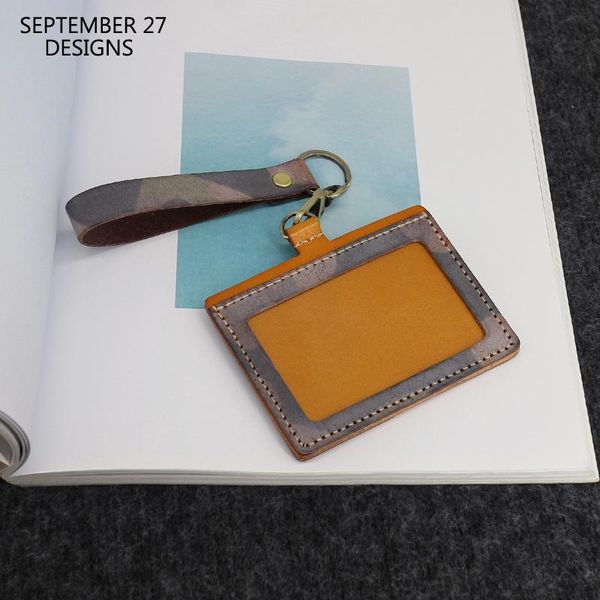 card holders fashion id badge holder for work vegetable tanned leather luxury bus identity 100% cowskin tag with keychain, Brown;gray
card holders fashion id badge holder for work vegetable tanned leather luxury bus identity 100% cowskin tag with keychain, Brown;gray