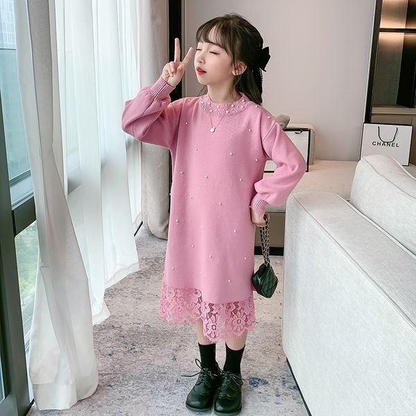 fashion baby girls clothes autumn winter sweaters lengthened woolen lace splicing pullovers new teens girl pearls knitwear dress, White
fashion baby girls clothes autumn winter sweaters lengthened woolen lace splicing pullovers new teens girl pearls knitwear dress, White