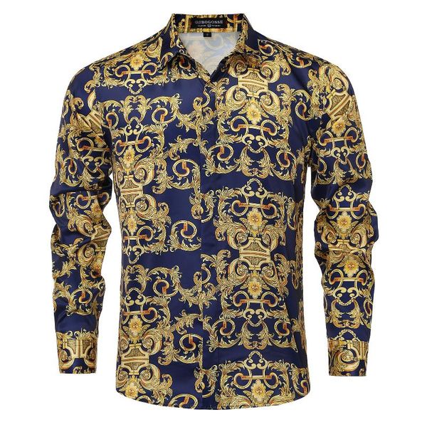 men's casual shirts 2021 design mens fashion printed nightclub long-sleeved slim men wedding party prom, White;black
men's casual shirts 2021 design mens fashion printed nightclub long-sleeved slim men wedding party prom, White;black