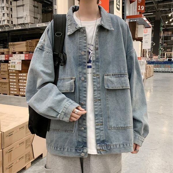 men jackets solid pockets denim all-match loose korean style young students ulzzang harajuku fashion casual streetwear chic male men's, Black;brown
men jackets solid pockets denim all-match loose korean style young students ulzzang harajuku fashion casual streetwear chic male men's, Black;brown
