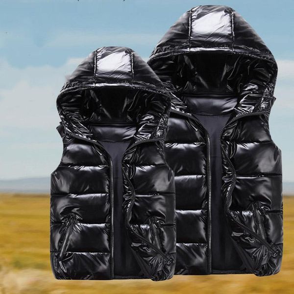 waistcoat women winter vest hooded short bright color cotton padded jacket sleeveless female women's vests, Black;white
waistcoat women winter vest hooded short bright color cotton padded jacket sleeveless female women's vests, Black;white