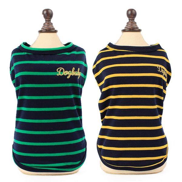fashion striped dog clothes breathable cotton puppy summer clothing t shirt elastic loose small pet cat dogs vest m-2xl apparel
fashion striped dog clothes breathable cotton puppy summer clothing t shirt elastic loose small pet cat dogs vest m-2xl apparel